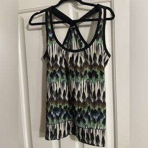 Express cross back Sleeveless tank. Beautiful watercolor print. women's size M.